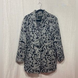 Black & Grey Wool Banana Republic Coat Sz S